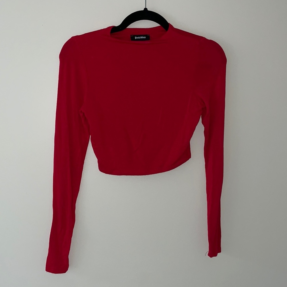 Posh Shop Red Crop Top